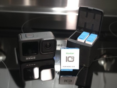 GoPro HERO9 Black 5K UHD Action Camera with Batteries/charger and 256g SD card 