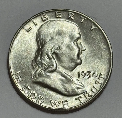 1954 D Franklin Half Dollar 50¢ (90% Silver) ~ Gem BU
