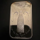 Coca-Cola 75th Anniversary 1 oz .999 Fine Silver Bar, 1977 Dallas Texas