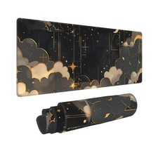 Pink Black Clouds Celestial Gaming Mouse Mat Extended Large XL Mouse Pad Desk...