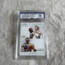 Leaf 2025 Double Exclusive Legends Bird/Magic #ELE-02 CGC 10 Celtics Lakers