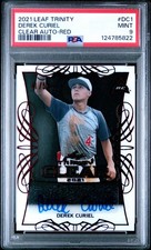 2021 LEAF TRINITY CLEAR AUTOGRAPH #DC1 DEREK CURIEL RED AUTO #/50 PSA 9 MINT
