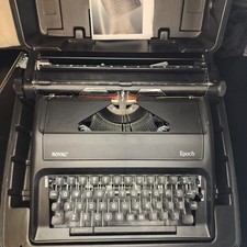 Royal Epoch manual portable typewriter Black Hardcase Manual Original Works thumbnail