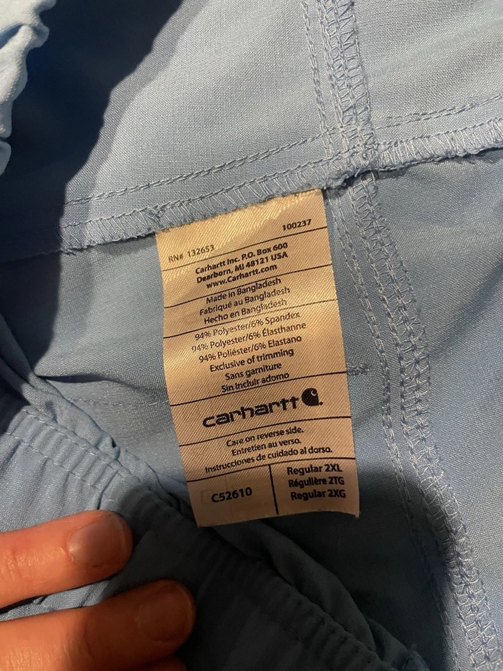 Pantalones Médicos Carhartt Force para Mujer Talla 2X Azul Claro Foto 3 de 4