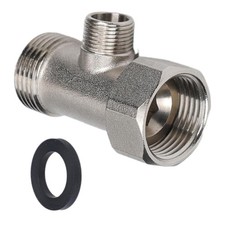 Bidet T Adapter, 7/8 x 7/8 x 3/8 T Valve Adapter for Bidet, 3 Way Tee Connect