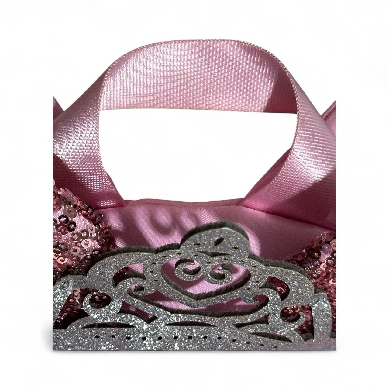 Disney Cruise Line Bibbidi Bobbidi Boutique Backpack Pink bippity Sequins CLEAN