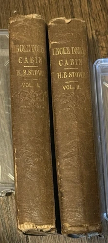 1852 1st Edition UNCLE TOM'S CABIN By HARRIET BEECHER STOWE Two Volume Set