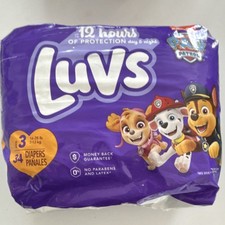 Luvs Size 3 Disposable Diapers 34 Count 16-28 lbs Paw Patrol 0.24 per diaper