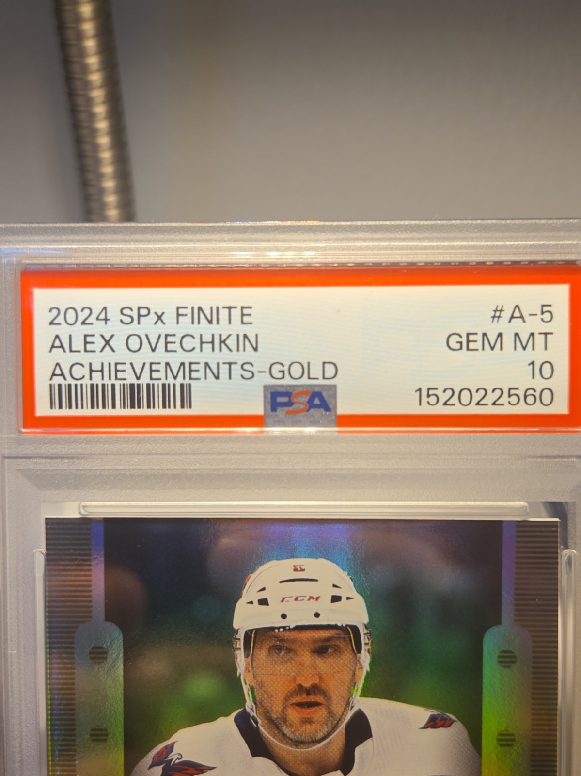 2024-25 Spx - Finite Achievement Alex Ovechkin #A-5 Gold /25 PSA 10 POP 2 view 2