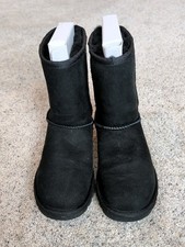 New UGG Australia Women's Suede Classic Short Pull On Boots Black