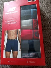 NIB NEW BALANCE MENS 6 PACK PERFORMANCE PREMIUM BOXER BRIEFS SIZE 32-34,M,LOOK..