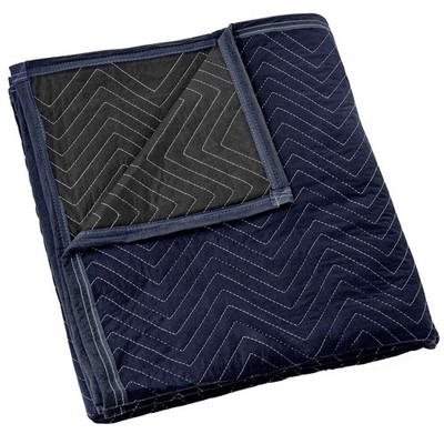 Moving Blanket Furniture Pad - Pro Economy - 80'' x 72'' Navy Blue and Black