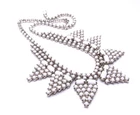 Vintage Milk Glass Rhinestone Bib Necklace