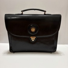 Borsa donna Sasha Via Moda vintage pelle nera con ferramenta oro Roma Italia