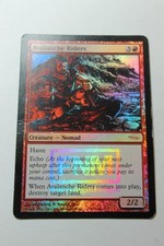MTG Avalanche Riders x1-Foil -Friday Night Magic 2004-Mod/Hvy Play