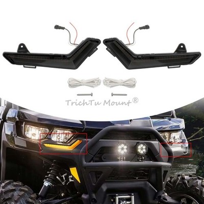 LED Signature Auxiliary Turn Signal Light Smoke Len For Can-Am Defender Max 2022