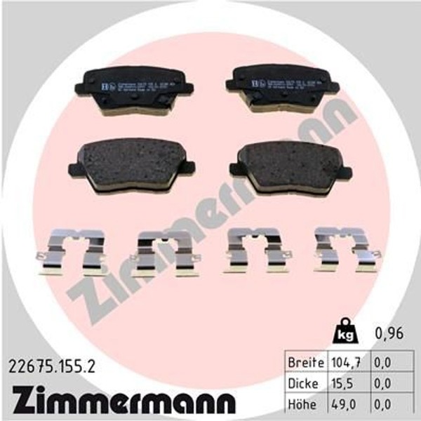 Zimmermann BremsbelÄGe KIA Ceed CD Proceed Xceed Hyundai I30 PDE PDE PD Pden-image