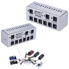 Mosky 8 Isolated Output Guitar Effect Pedal DC Power Supply Station For 9V 12V