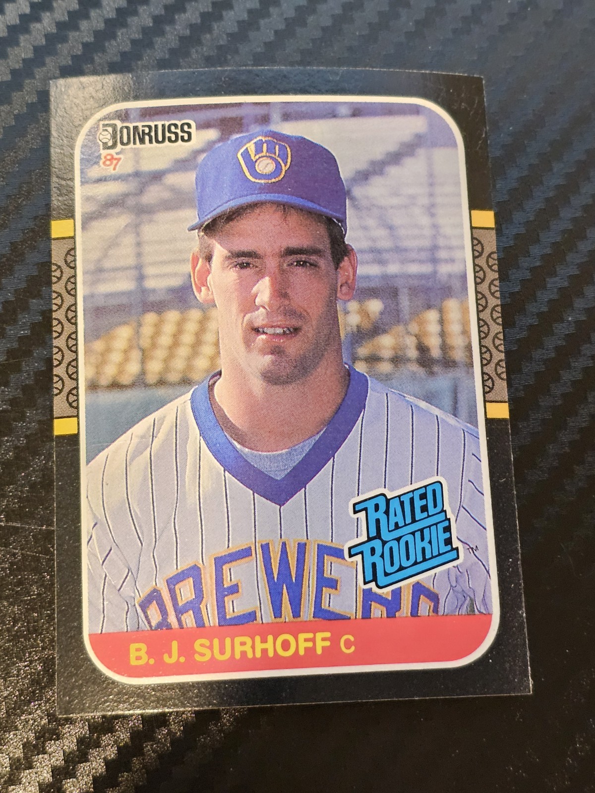 1987 Donruss - Rated Rookie B.J. Surhoff #28 (RC) Milwaukee Brewers Rookie 