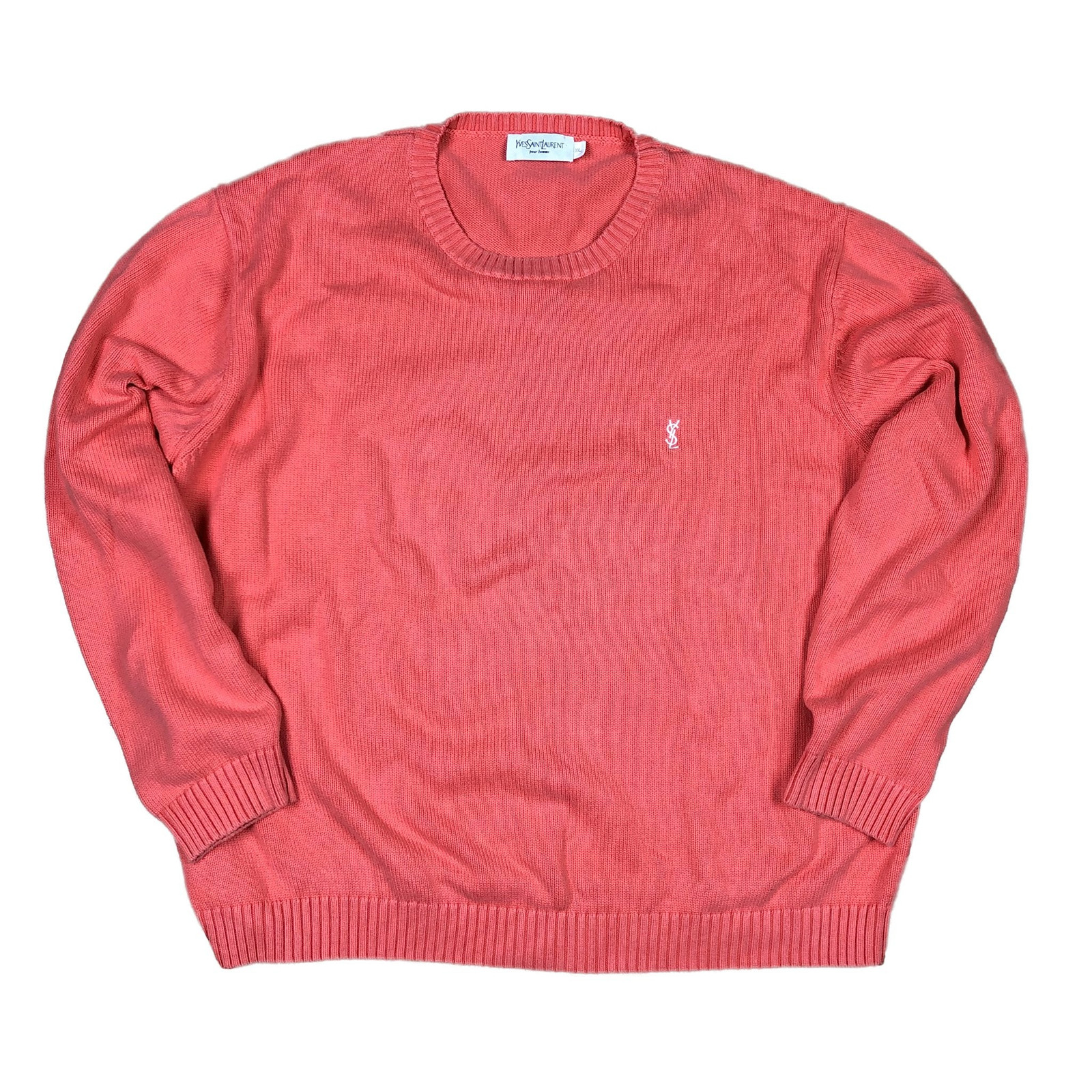 Maglione maglia salmone Yves Saint Laurent YSL vintage anni 90 L XL