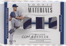 2018 Panini National Treasures Triple Holo Silver 6/25 Walker Buehler #RM-WB 6fs