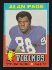 ALAN PAGE vikings 1971 TOPPS #71 VG-EX NO CREASES