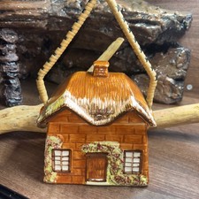 Price Kensington biscuit barrel, wicker handle, collectable cottage ware, 1945 F