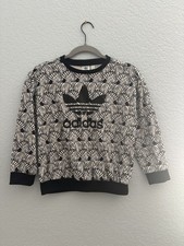 Adidas Girls Pullover Sweatshirt S Black And White