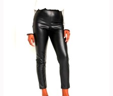 Old Navy Women's Extra High-rise Skinny Black Faux Leather Pants Petite 14