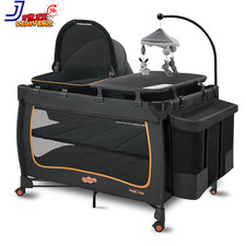 6 in 1 Baby Pack and Play with Bassinet Portable Crib Changing Table