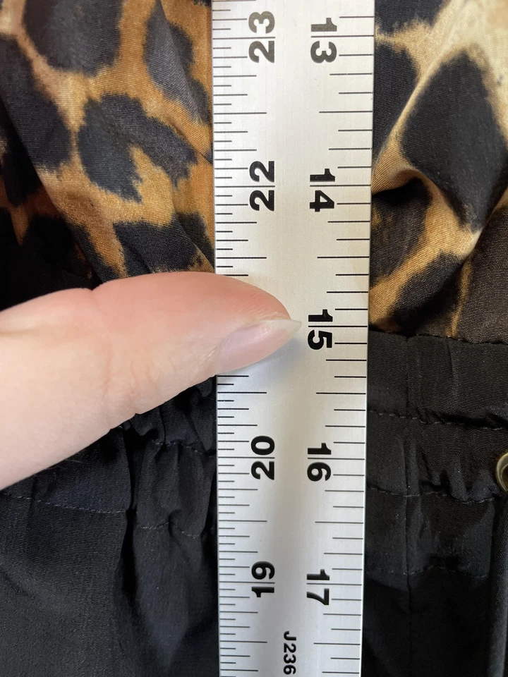 Mono Express para mujer mediano negro leopardo sin tirantes cordón bolsillos en la cintura Foto 4 de 4