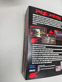 🌟 Atari Jaguar Jag Zombies BLACK Cartridge w/Box (NO MANUAL, NO INSERT)