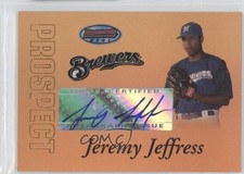 2007 Bowman's Best Prospects Auto Gold 41/50 Jeremy Jeffress #BBP52 Auto 1q8