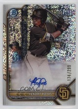2022 Bowman Chrome Prospect Speckle Refractor 174/299 Yendry Rojas Auto 18t1