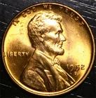 1952 D Lincoln Wheat Penny 1c US Coin Denver Mint BU Gem Uncirculated RED