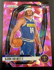 2024-25 Panini Prizm #235 DaRon Holmes II Prizms Pink Ice Nuggets RC