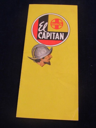 Vtg 1953 Santa Fe Railroad El Capitan Streamliner Travel Brochure 20pg C780