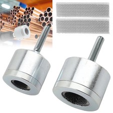 15MM/22MM Metal Copper Pipe Cleaner Set w/ Replaceable Brush For Electric Drill