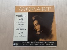 Mozart. Symphonie nr 38 et 39. Disque vinyle 33 tours. W Goethr O Ackermann.