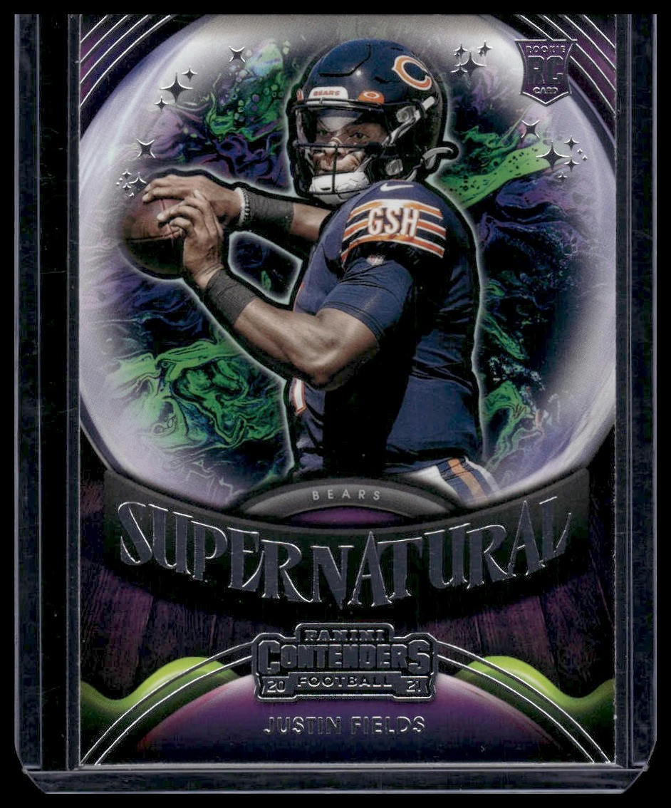 2021 Panini Contenders #SN-JFI Justin Fields (RC) Supernatural Chicago Bears