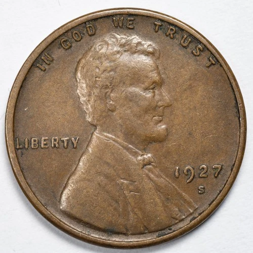 1927-S Lincoln Wheat Penny Cent Extremely Fine (XF)