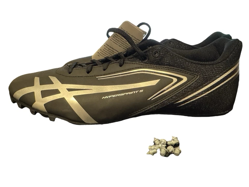 Asics Hypersprint 5 clavos de pista para hombre 13 negro/plateado Foto 3 de 4