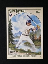2023 Topps x Bob Ross: The Joy of Baseball Brice Turang RC Rookie #60 Brewers