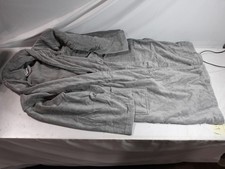 Alpine Swiss Plush Hooded Robe L/XL Gray Belted Bathrobe