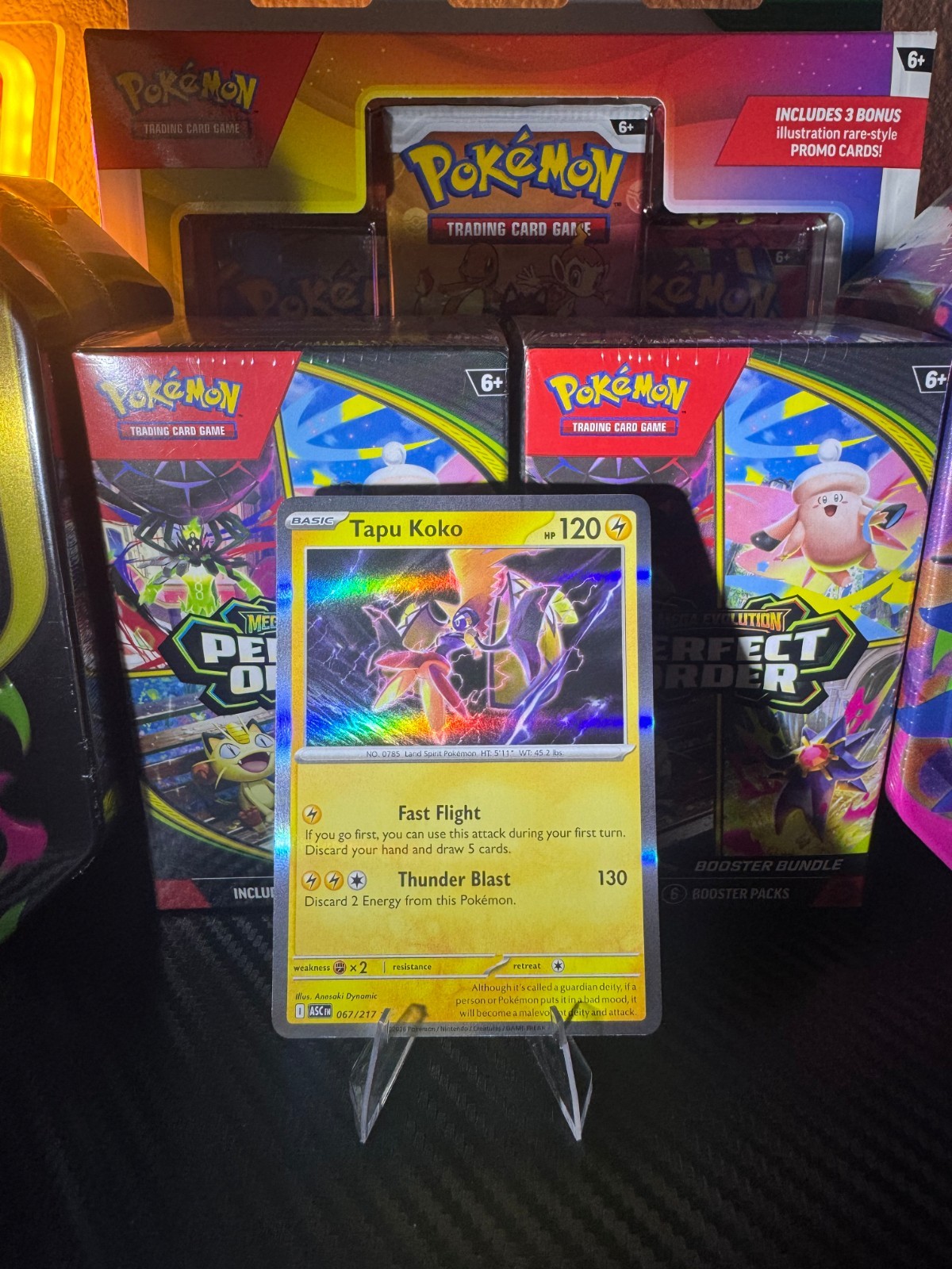 Pokemon TCG - Holo Rare Tapu Koko 067/217 Ascended Heroes