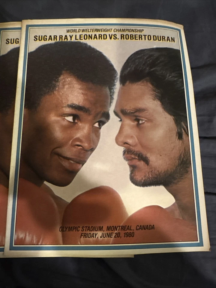 Duran vs. Sugar Ray Leonard Original Boxing Programs $1 Each 125 Available - Image 2 of 2