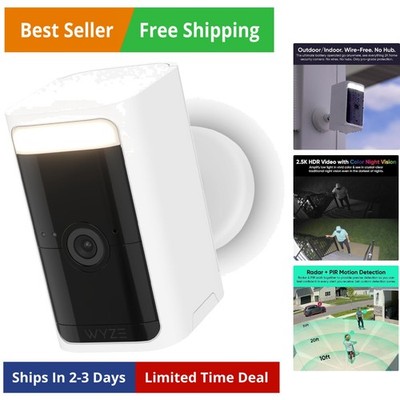 Wireless Outdoor/Indoor Battery Security Camera, 2.5K HDR Color Night Vision,...