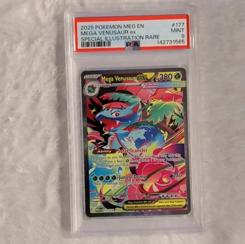 Pokémon Mega Venusaur EX Me01 177/132 Holo Special Illustration Rare PSA 9