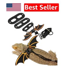 Leather Harness for Bearded Dragon   Unique Winged Design 3 Sizes