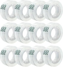 12 Rolls Clear Tape Refills 3/4 x 1000 in 1 in Core Office Home School